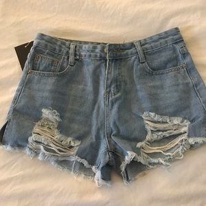 Demin ripped shorts from Zaful